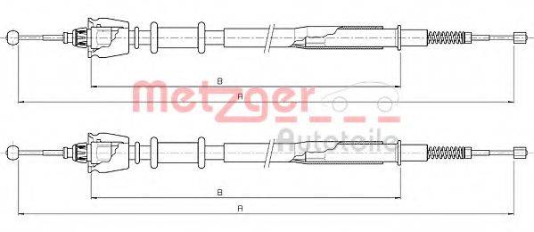 METZGER 105235 Трос, стояночная тормозная система
