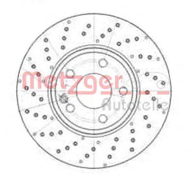METZGER 25328V Тормозной диск