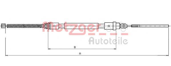 METZGER 106220 Трос, стояночная тормозная система