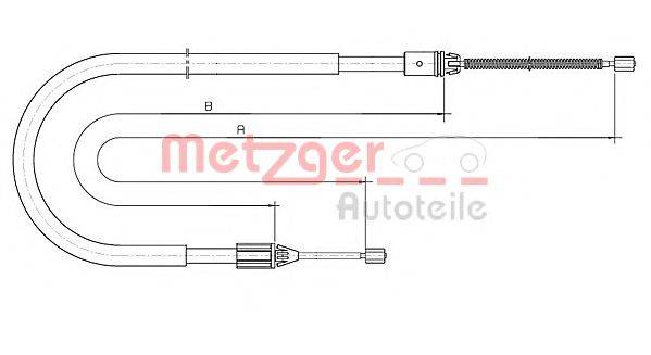 METZGER 106691 Трос, стоянкова гальмівна система