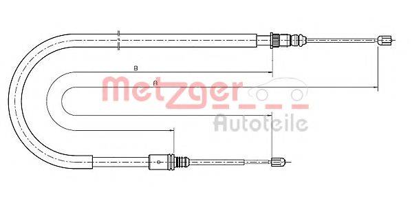 METZGER 106791 Трос, стояночная тормозная система