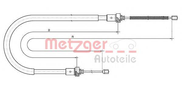 METZGER 106892 Трос, стоянкова гальмівна система