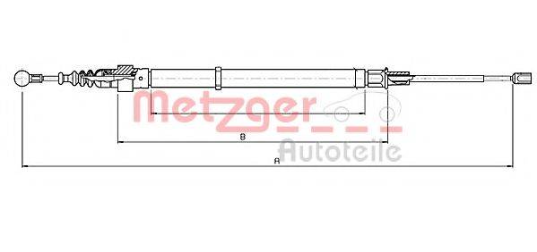 METZGER 107139 Трос, стояночная тормозная система