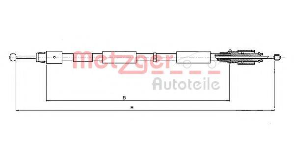 METZGER 107634 Трос, стояночная тормозная система