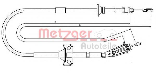 METZGER 108189 Трос, стояночная тормозная система