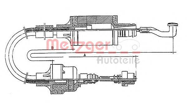METZGER 112552 Трос, управление сцеплением