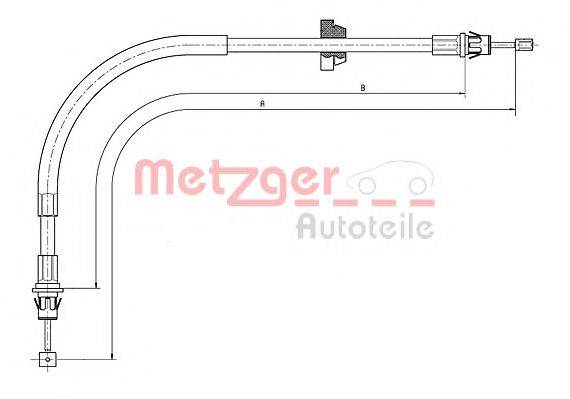 METZGER 115571 Трос, стояночная тормозная система