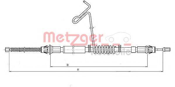 METZGER 115572 Трос, стояночная тормозная система