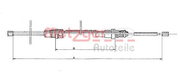 METZGER 116761 Трос, стояночная тормозная система