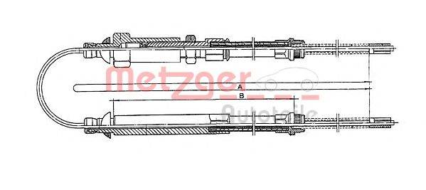 METZGER 117110 Трос, стояночная тормозная система