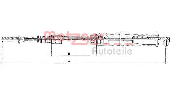METZGER 125110 Трос, стояночная тормозная система
