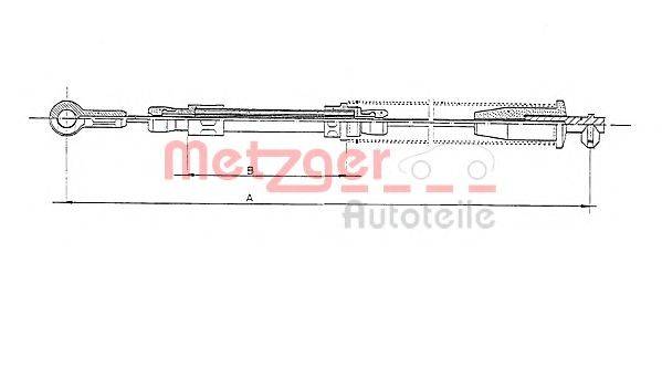 METZGER 12519 Трос, стояночная тормозная система