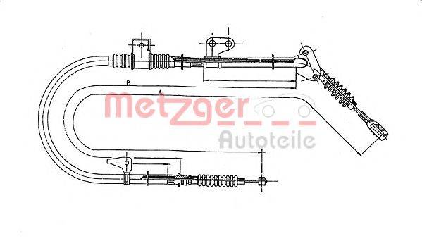 METZGER 170582 Трос, стояночная тормозная система