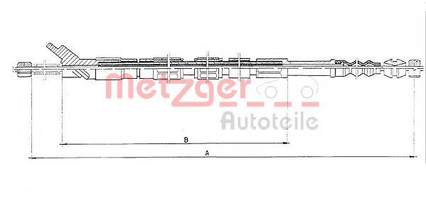 METZGER 171441 Трос, стояночная тормозная система