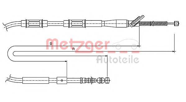 METZGER 171445 Трос, стояночная тормозная система