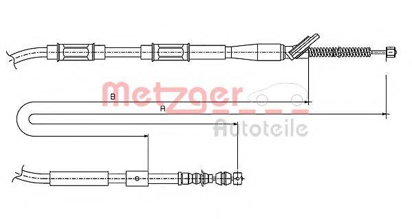 METZGER 171446 Трос, стояночная тормозная система