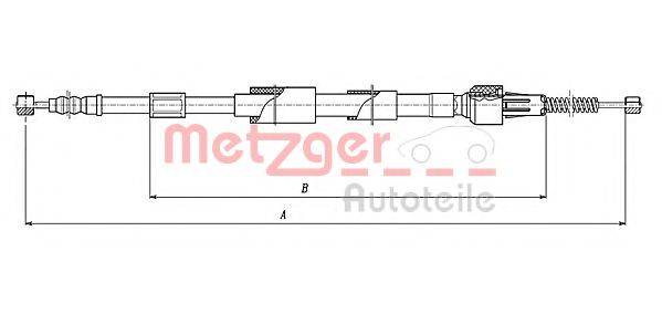 METZGER 171521 Трос, стоянкова гальмівна система