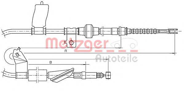 Трос, стояночная тормозная система METZGER 17.4018