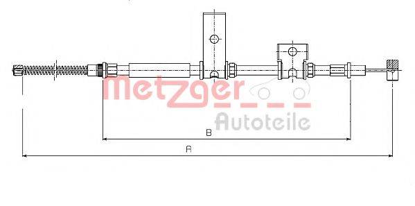METZGER 175013 Трос, стояночная тормозная система