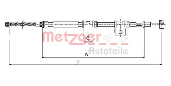 Трос, стояночная тормозная система METZGER 17.5016