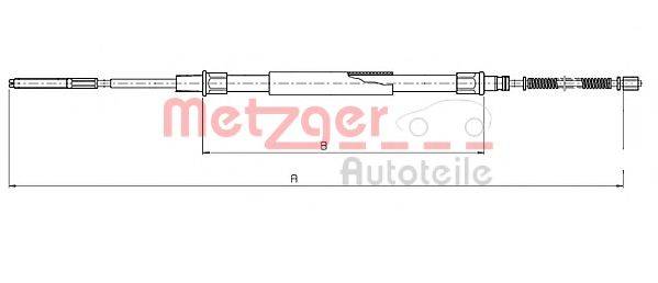 Трос, стоянкова гальмівна система METZGER 19.102E