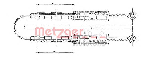 Трос, стоянкова гальмівна система METZGER 321.4