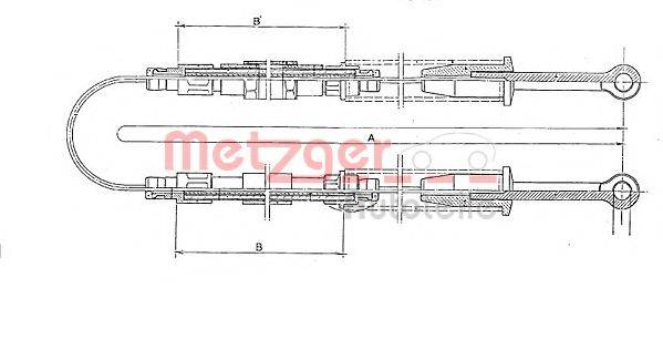Трос, стоянкова гальмівна система METZGER 321.5