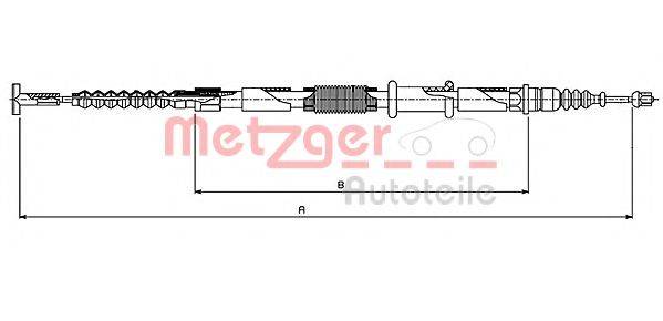 METZGER 46113 Трос, стояночная тормозная система