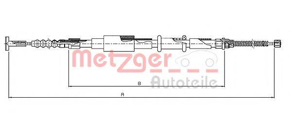 METZGER 4618 Трос, стояночная тормозная система