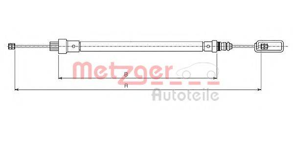 Трос, стояночная тормозная система METZGER 491.2