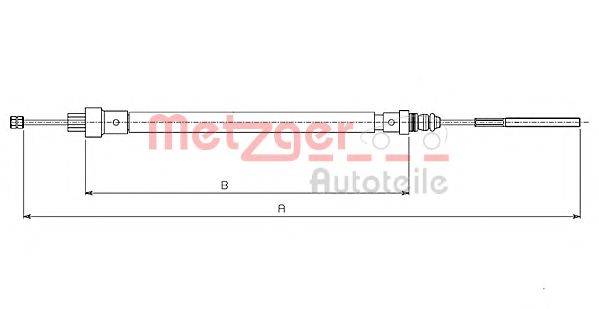 METZGER 4913 Трос, стояночная тормозная система