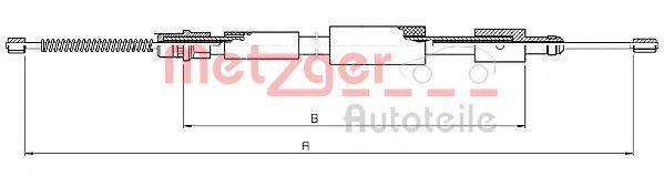METZGER 106027 Трос, стояночная тормозная система