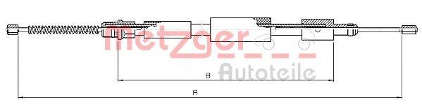 METZGER 106028 Трос, стояночная тормозная система
