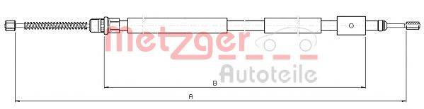 METZGER 106031 Трос, стояночная тормозная система