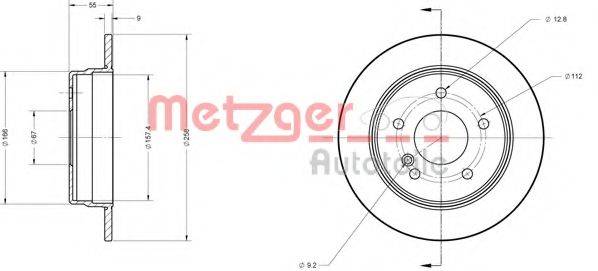 METZGER 6110064 Тормозной диск