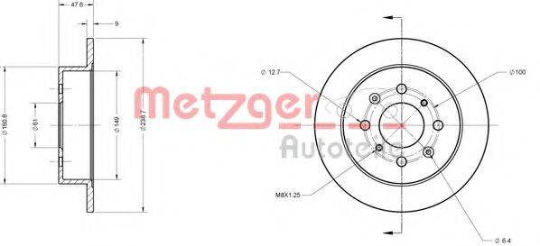METZGER 6110081 гальмівний диск