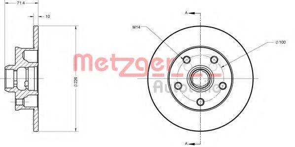 METZGER 6110232 Тормозной диск