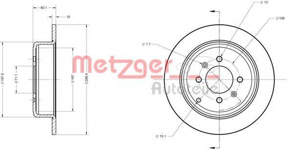 METZGER 6110340 Тормозной диск