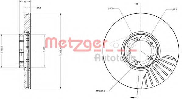 Тормозной диск METZGER 6110405