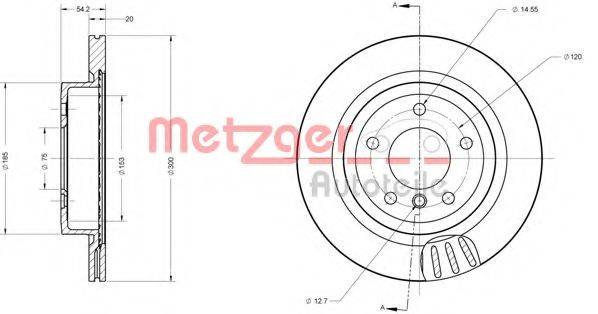 METZGER 6110673 Тормозной диск