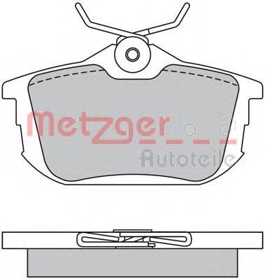 Комплект гальмівних колодок, дискове гальмо METZGER 1170021