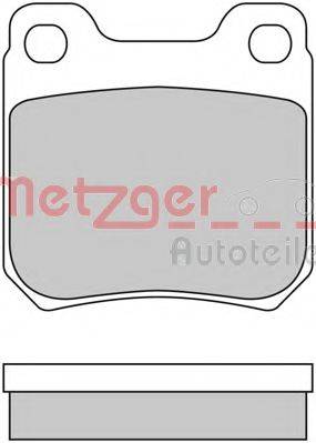Комплект гальмівних колодок, дискове гальмо METZGER 1170034