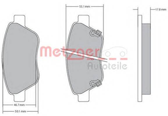 METZGER 1170057 Комплект тормозных колодок, дисковый тормоз