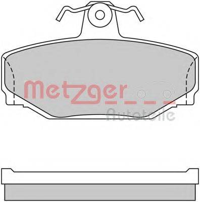 Комплект гальмівних колодок, дискове гальмо METZGER 1170074