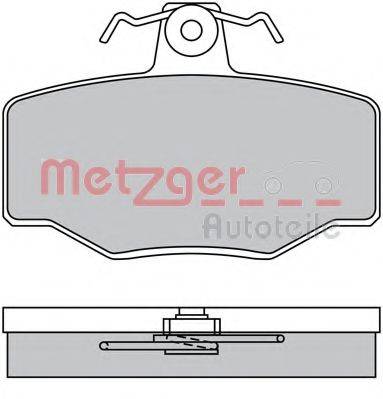 Комплект гальмівних колодок, дискове гальмо METZGER 1170076