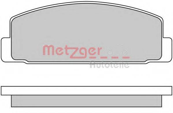 Комплект гальмівних колодок, дискове гальмо METZGER 1170088