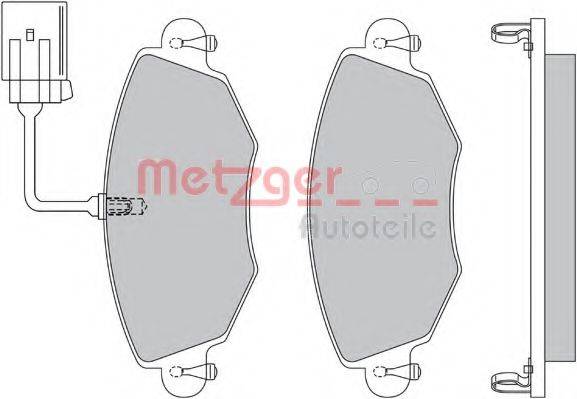 METZGER 1170107 Комплект гальмівних колодок, дискове гальмо