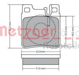 METZGER 1170123 Комплект тормозных колодок, дисковый тормоз