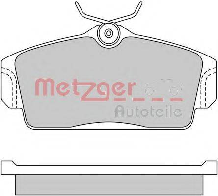 Комплект гальмівних колодок, дискове гальмо METZGER 1170125