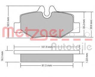 METZGER 1170128 Комплект тормозных колодок, дисковый тормоз